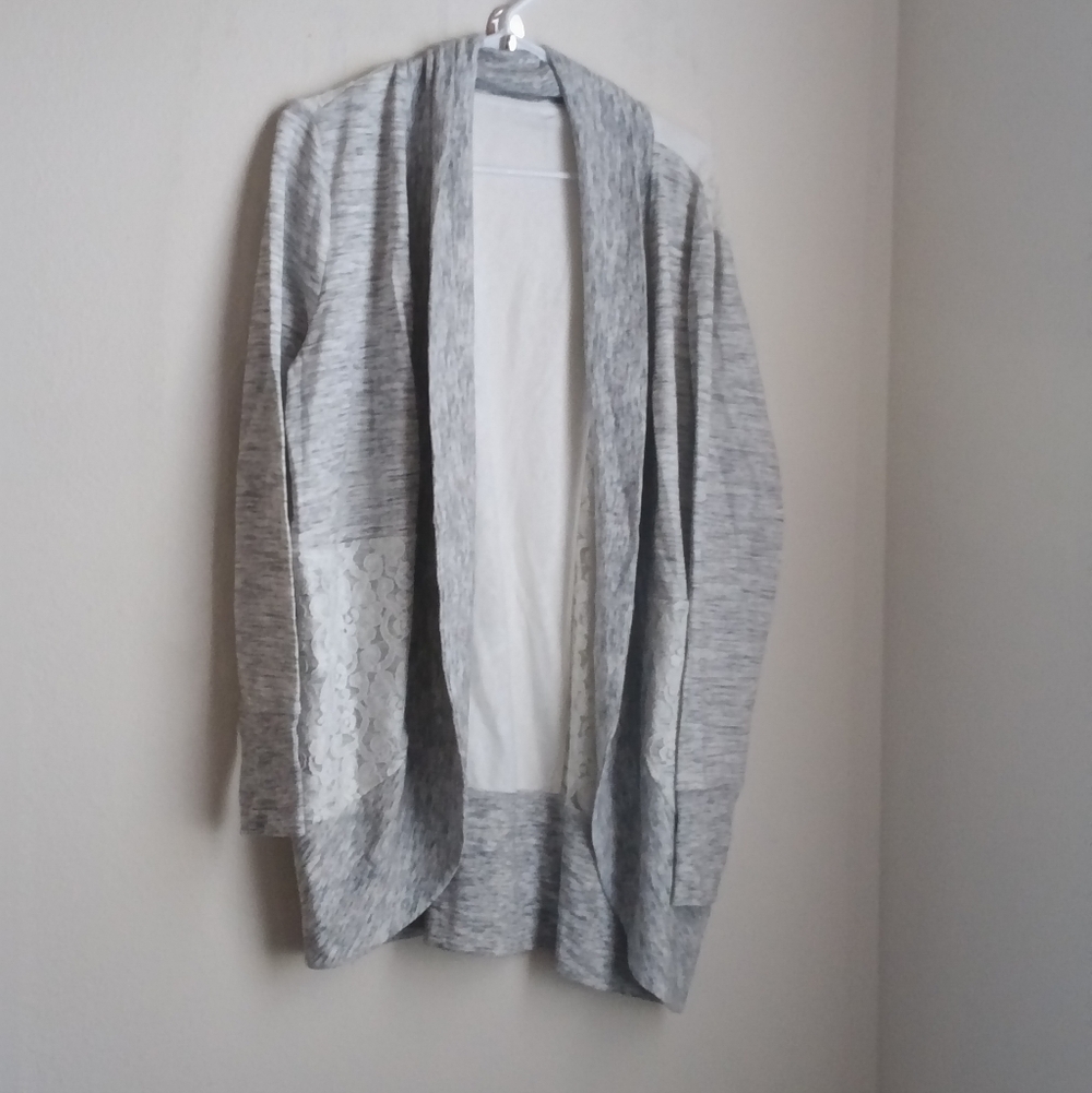 Unbranded Cardigan Women 2X Gray Elegant Soft Lace Academia Office Versatile - Picture 1 of 6